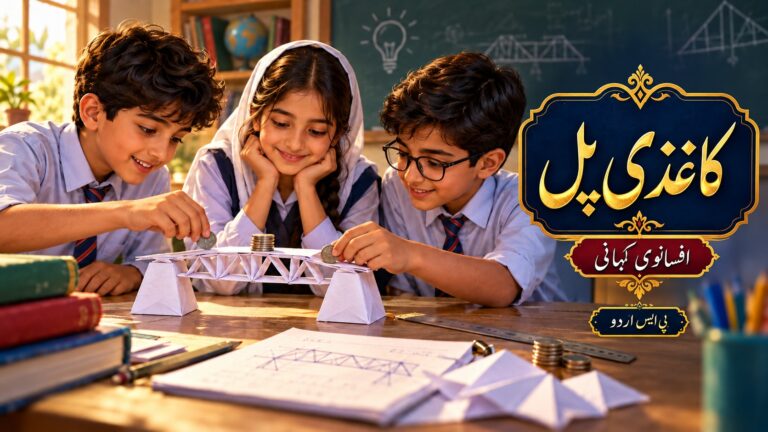 کاغذی پل — اصل افسانے کا AI تصویری خاکہ