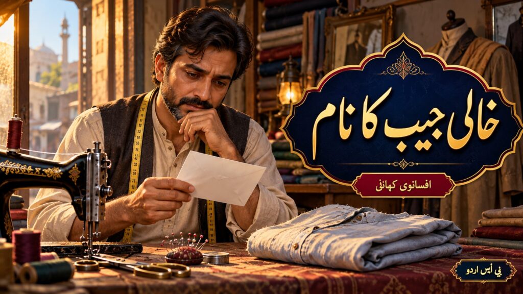 خالی جیب کا نام — اصل افسانے کا AI تصویری خاکہ