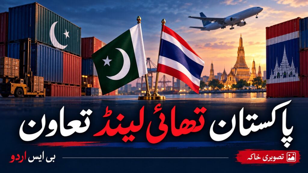 پاکستان تھائی لینڈ تعاون — AI نمائشی خاکہ، اصل واقعے کی تصویر نہیں