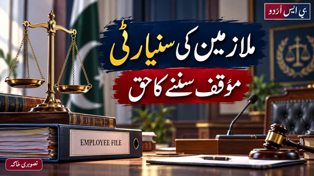 ملازمین کی سنیارٹی — موضوع سے متعلق بی ایس اردو کا AI نمائشی خاکہ، اصل واقعے کی تصویر نہیں